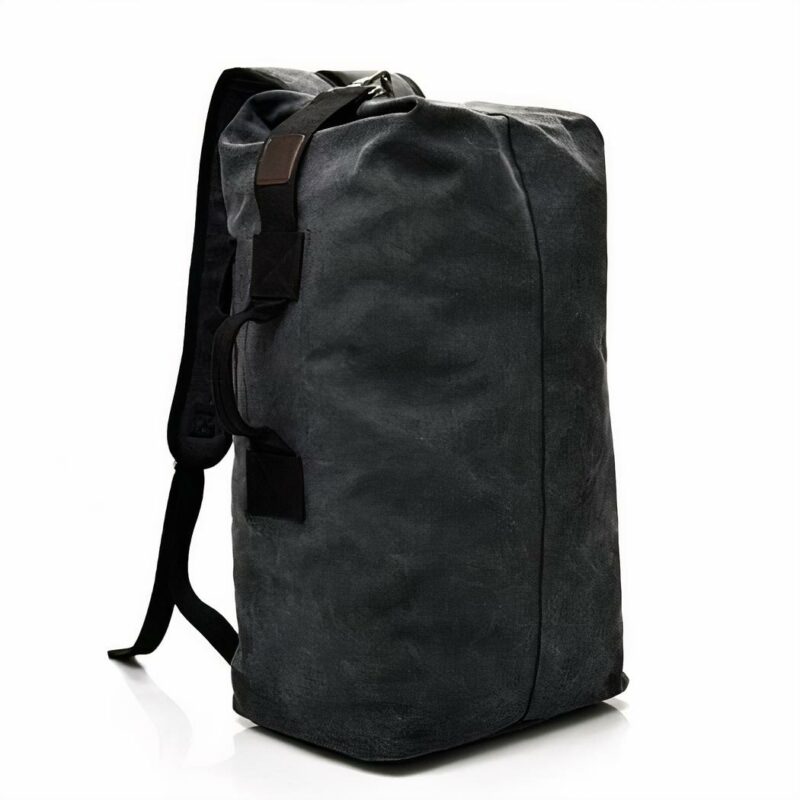 Vintage-Reiserucksack - Schwarz, M - Seemannstasche Rucksack