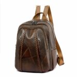 Vintage Damen-Rucksack aus PU-Leder - Khaki - Handtasche Leder