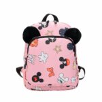 Kinder Rucksack mit Mickey Maus Aufdruck - Rosa - Schulrucksack Rucksack