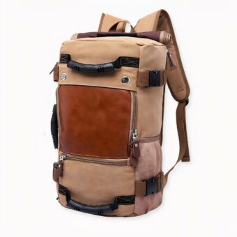 Unser wasserdichter Reiserucksack ist aus hochwertigem Kunstleder und Stoffen gefertigt, was ihn wasserdicht und extrem widerstandsfähig macht. Er hat ein großes Fassungsvermögen und ist für maximalen Komfort geeignet. Dank der vielen Innen- und Außentaschen können Sie alles mitnehmen, was Sie auf Ihrer Reise benötigen. Die Tasche hat einen Reißverschluss auf der Vorderseite, so dass Sie leicht auf die Dinge zugreifen können, die Sie am häufigsten benötigen.