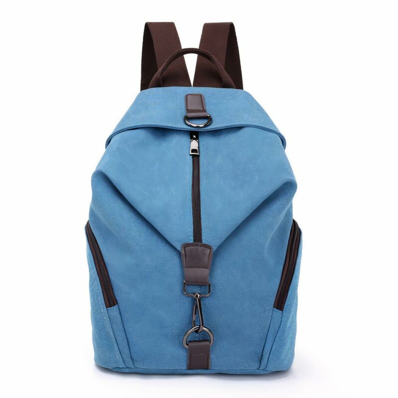 Damen Rucksack im Preppy Style - Blau - Schulrucksack Rucksack