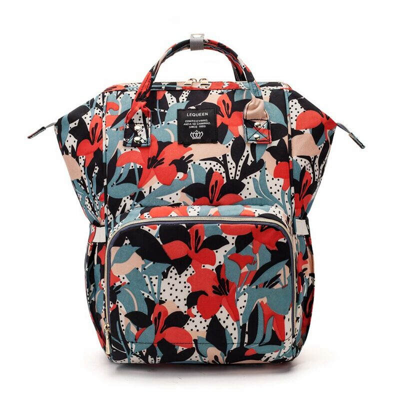 Wickeltasche im Retro-Look - Schwarz - Windel Wickeltasche