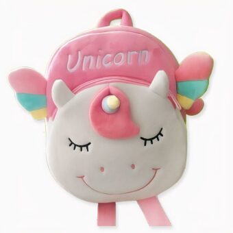 Netter Plüsch Einhorn Rucksack - Weiß - Schulrucksack Rucksack für Kinder.