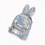 Glitzer-Rucksack mit Hasenohren - Silber - Rucksack für Kinder Produkt.