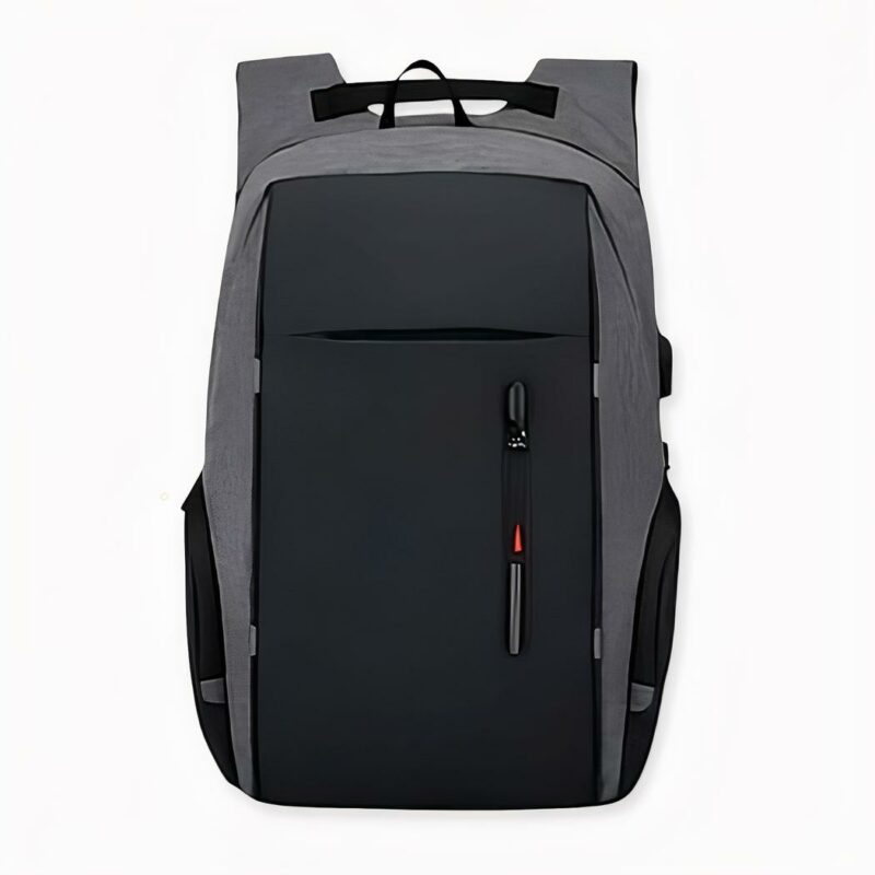 Lässiger Rucksack mit USB-Ladegerät - Grau - Laptop Rucksack Rucksack