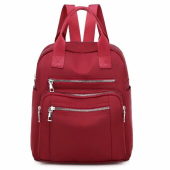 Lässiger Damen-Rucksack, ideal für Reisen - Rot - Handtasche Rucksack