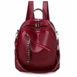 Damen-Rucksack aus Leder - Rot - Handtasche aus Leder