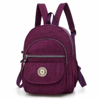Mini wasserdichter Damen Rucksack einfarbig - Violett - Rucksack Rucksack Schulrucksack