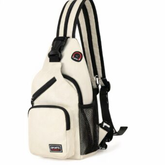 Kleiner Brustbeutel für Frauen - Weiß - Rucksack Handtasche