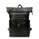 Fahrrad-Rucksack aus Leder - Schwarz - Rucksack Tasche