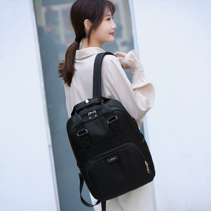 Damen-Rucksack im urbanen Stil - Schwarz, M - Laptop Rucksack Rucksack