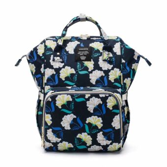 Wickeltasche im Retro-Look - Marineblau - Windel Wickeltasche