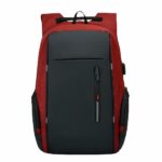 Lässiger Rucksack mit USB-Ladegerät - Rot - Laptop Rucksack Rucksack