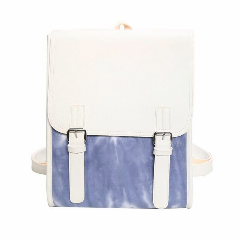 Großer PU-Leder-Rucksack für Frauen - Blau - Handtasche Produkt