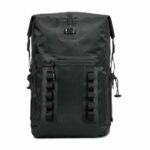 Wasserdichter 30L Trekking-Rucksack - Schwarz - Rucksack Top gerollt