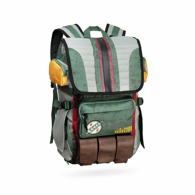 Reiserucksack im Star Wars Stil grün mit weißem Hintergrund