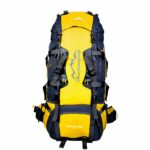 Wasserdichter Wanderrucksack schwarz und gelb