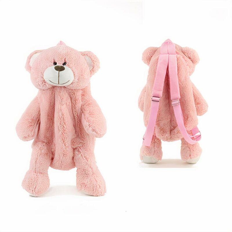 Kinder Rucksack Plüsch Bär - Rosa - Bär Plüschtier