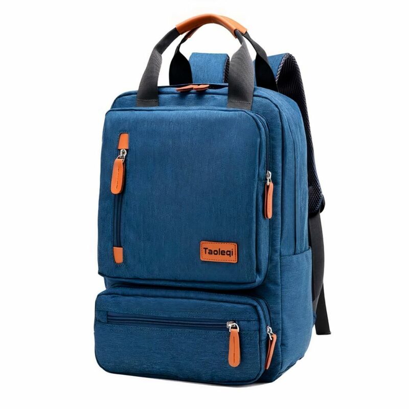 Computer-Rucksack in schlichtem Design - Dunkelblau - Schulrucksack Rucksack