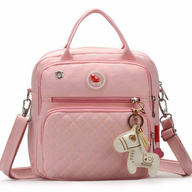 Elegante und wasserdichte Baby-Wickeltasche - Rosa - Handtasche Windel