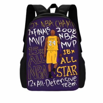 Basketball-Rucksack mit Kobe Bryant Motiv – Sport & Schule