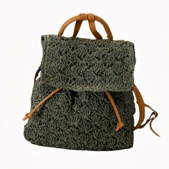 Dieser Stroh-Rucksack für Frauen ist perfekt für Sommertage.