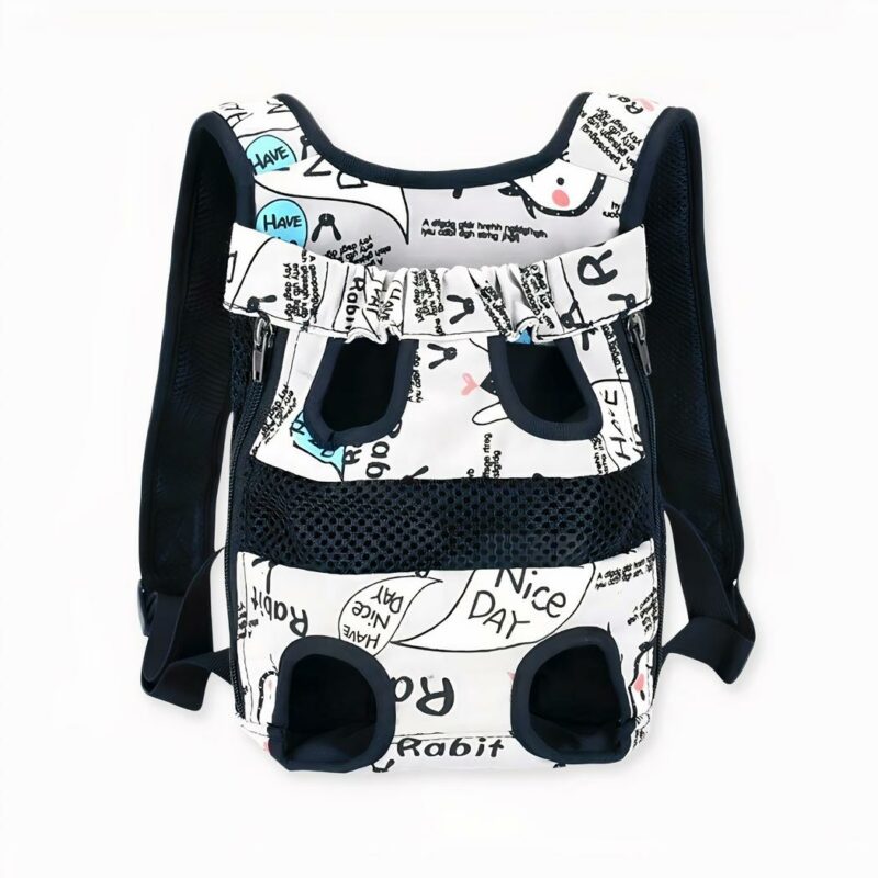 IMG_Rucksack transport réglable_pour_chien_chat_1F Dieser verstellbare Transportrucksack für Hunde und Katzen wird Ihnen nicht nur wegen seiner Zweckmäßigkeit gefallen, sondern auch wegen des Komforts, den er Ihrer Katze oder Ihrem Hund bietet. Ihr Haustier wird mit diesem Rucksack nicht in ein Fach gesperrt. Dank des einzigartigen Designs bleiben sein Kopf und seine Pfoten draußen.