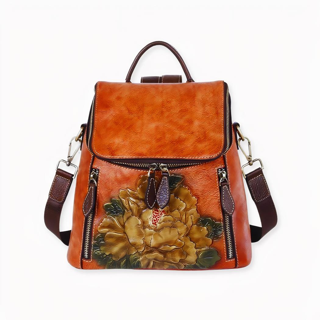 Dieser Lederrucksack für Damen ist ein einzigartiges und zeitloses Stück.