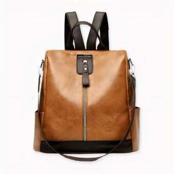 Dieser kleine, quadratische Rucksack aus Lederimitat ist der perfekte Reisebegleiter! Er ist ideal für Sightseeing-Touren und riecht nach Urlaub. Er ermöglicht es Ihnen, Ihre Spaziergänge mit allem Notwendigen zu genießen und dabei die Hände frei zu haben. Erhältlich in braun, grün und schwarz.