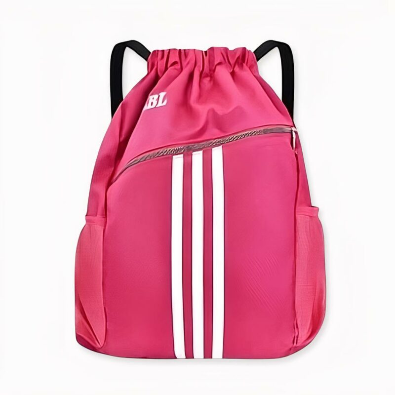 Einfacher und praktischer Sportrucksack in rosa Farbe.