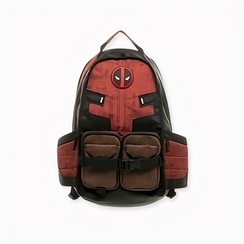 Deadpool-Rucksack für Schüler und Erwachsene, gute Qualität und sehr praktisch, Farbe schwarz und rot.