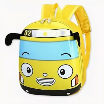 Kinderrucksack in Form eines gelben Busses. Gute Qualität und sehr modisch.