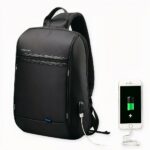 Schlanker schwarzer Rucksack mit Laptopfach - Laptop-Rucksack Laptoptasche