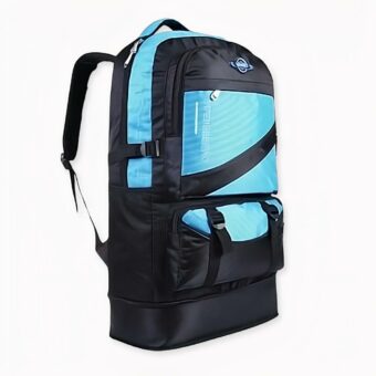 Wasserdichter Rucksack mit großem Fassungsvermögen, gute Qualität und sehr praktisch, Farbe schwarz und blau.