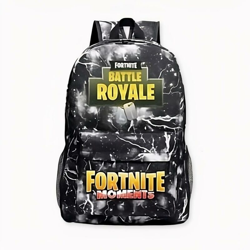 Fortnite Moments Rucksack mit königlichem Fortnite-Motiv in Gelb. Gute Qualität und sehr trendy.