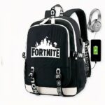 Fortnite Rucksack mit USB-Ladegerät - Jin BTS, Farbe Schwarz. Gute Qualität und sehr modisch.
