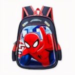 Lustiger Spider-Man Schulrucksack mit Motiv auf der Vorderseite, gute Qualität und sehr modisch.