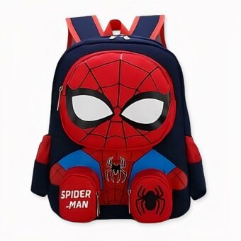 Weicher Rucksack Spider-Man in Rot und Blau mit weißem Hintergrund