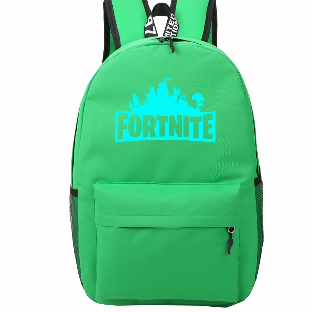 Fortnite Rucksack einfarbig grün mit weißem Hintergrund