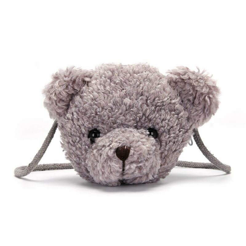 Grauer Rucksack mit Tiermotiven und großem Fassungsvermögen mit weißem Hintergrund
