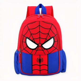 Spider-Man Rucksack, wasserdicht, rot mit weißem Hintergrund