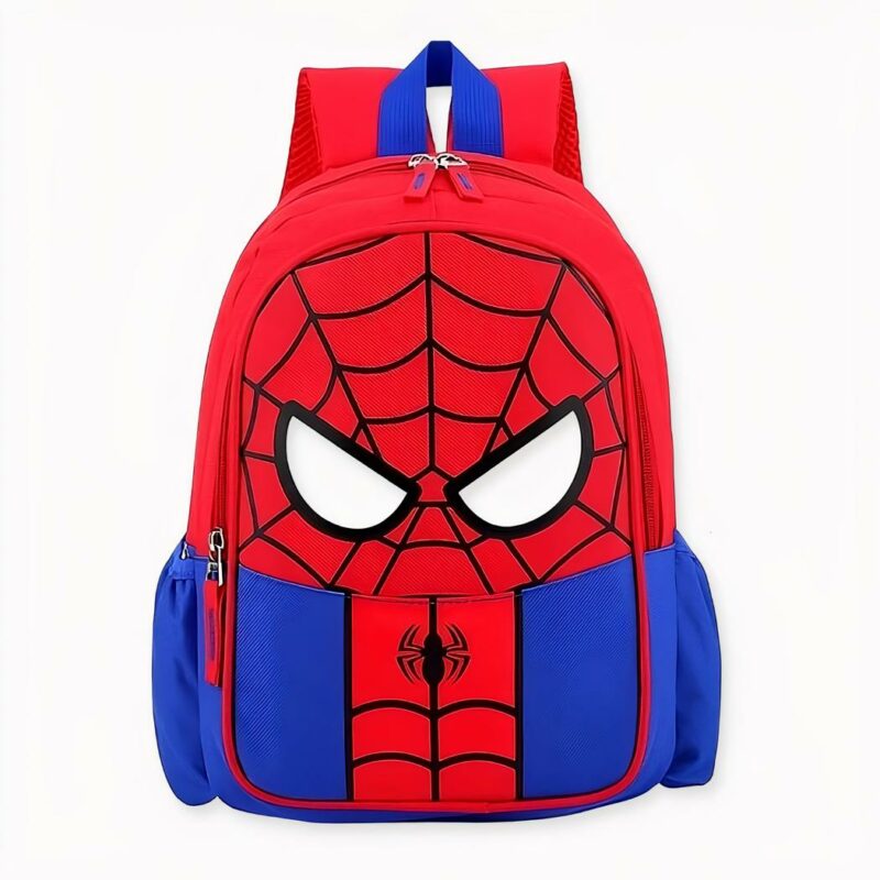 Spider-Man Rucksack, wasserdicht, rot mit weißem Hintergrund