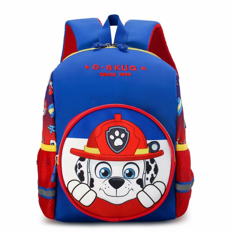 Pat Patrol Rucksack aus blauem Flanell mit weißem Hintergrund
