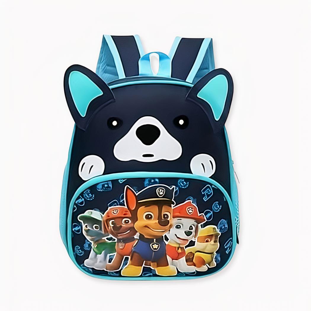 Rucksack mit Hundedesign und Patrouille-Motiv in blau. Gute Qualität und sehr praktisch.