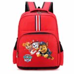 Stella, Marcus und Chase Pat Patrouille Rucksack rot mit weißem Hintergrund
