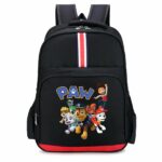 Rucksack Ryder und sein Team Pat Patrouille schwarz mit rot-weißem Streifen