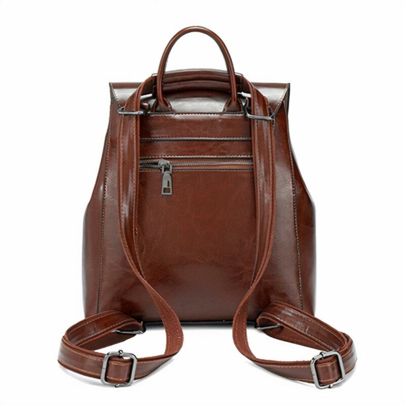 Rucksack mit Schulterriemen aus echtem Leder für Frauen2