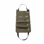 Braune Mehrzweck-Werkzeugtasche aus Rollenmaterial mit mehreren Taschen