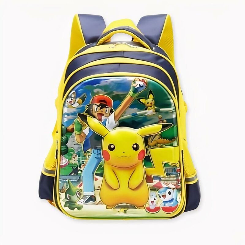 Cartable_Pokemon_Pikachu_pour_enfants_2 Pokemon Pikachu Schulranzen für Kinder in gelb mit Motiv auf der Vorderseite. Gute Qualität und sehr modisch.