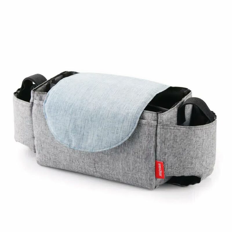 Zweifarbige Kinderwagentasche aus Polyester